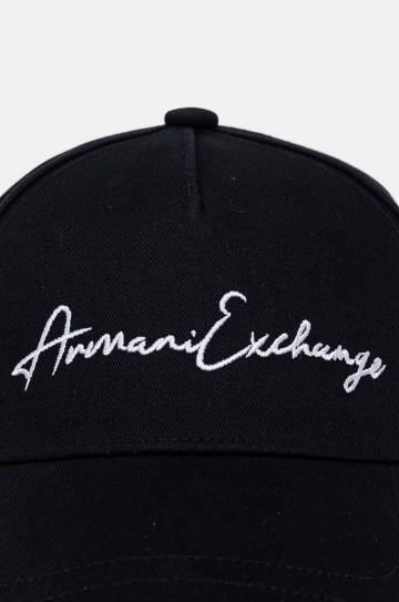 Хлопковая кепка Armani Exchange цвет синий с аппликацией 954224 CC516 Хлопковая кепка Armani Exchange цвет синий с аппликацией 954224 CC516