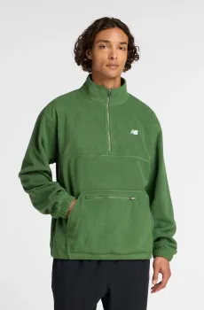 Мужской зеленый реглан Polar Fleece 1/2 Zip Зеленый XL New Balance MT53505DAE