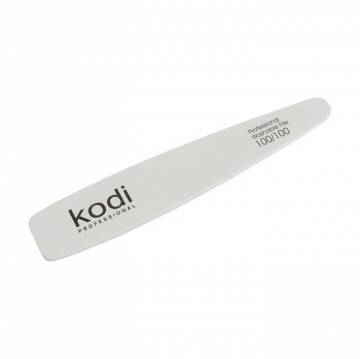 Пилка для ногтей Kodi Professional 100/100 грит конусная, белая, 178*32*4 мм Пилка для ногтей Kodi Professional 100/100 грит конусная, белая, 178*32*4 мм