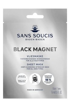 Очищающая тканевая маска для лица Sans Soucis Black Magnet, 16 мл