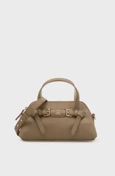 Женская бежевая сумка BUCKLE MINI TOTE Бежевый ONESIZE Tommy Hilfiger AW0AW19034