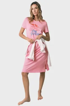 Женская розовая ночная рубашка Pink Panther Розовый S womensecret 4444823