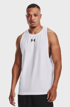 Мужская белая майка UA BASELINE COTTON TANK Белый XXL Under Armour 1361901-100