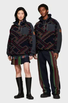 Темно-синий анорак с узором Tommy x Pendleton (унисекс) Синий M Tommy Hilfiger MW0MW34030