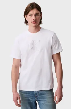 Мужская белая футболка DEBOSS MONO GRAPHIC Белый L Calvin Klein Jeans LV04RC824G