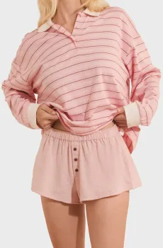 Женские розовые шорты в клетку RAISA Розовый XS Etam 6561307