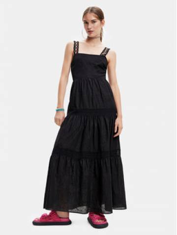 Desigual Літня сукня 23SWVW66 Чорний Regular Fit Desigual Літня сукня 23SWVW66 Чорний Regular Fit