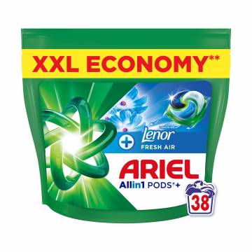 Капсулы для стирки ARIEL Pods+ All-in-1 Touch Of Lenor Fresh Air, 38 стирок, 38 шт Капсулы для стирки ARIEL Pods+ All-in-1 Touch Of Lenor Fresh Air, 38 стирок, 38 шт