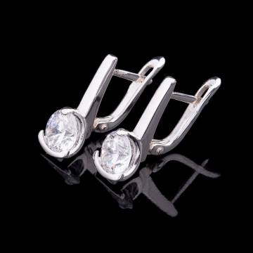 Серебряные серьги (фианиты) 12616 Серебряные серьги (фианиты) 12616
