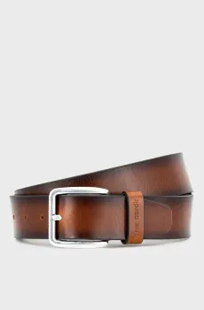 Мужской коричневый кожаный ремень Коричневый 90 Pierre Cardin PC.-1070434
