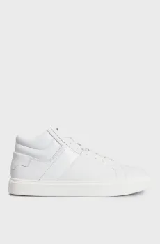Мужские белые кожаные кроссовки HIGH TOP LACE UP LTH Белый 44 Calvin Klein HM0HM01057