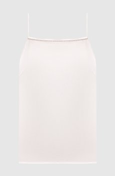 Белый топ из шелка