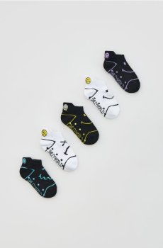 Reserved - 5 пар шкарпеток SmileyWorld® - чорний - 857IY-99X