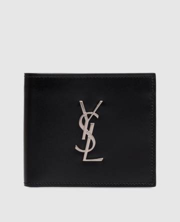 Черный кожаный портмоне CASSANDRE