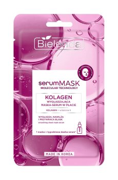 Разглаживающая тканевая маска-сыворотка для лица Bielenda Serum Mask Kolagen Smoothing Sheet Mask-Serum, 1 шт