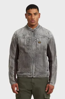 Мужская серая джинсовая куртка Biker Серый L G-Star RAW D28450,E206