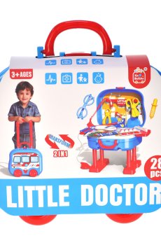 Детский игровой врачебный набор YG Toys со столиком, в чемодане, от 3 лет, 24*11.5*22 см (BX53)