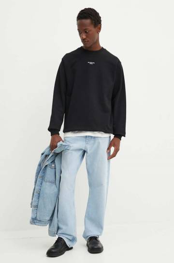 Хлопковая кофта Drôle de Monsieur мужская цвет чёрный с принтом PERM.SW148.CO127 Le Sweatshirt Slogan Cl Хлопковая кофта Drôle de Monsieur мужская цвет чёрный с принтом PERM.SW148.CO127 Le Sweatshirt Slogan Cl