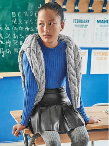 Mayoral Шкіряна спідниця 7.952 Чорний Regular Fit Mayoral Шкіряна спідниця 7.952 Чорний Regular Fit
