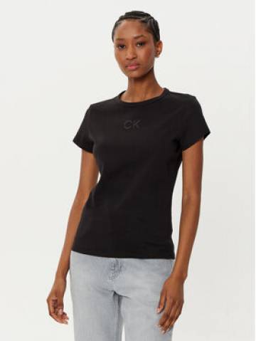 Calvin Klein Футболка Satin K20K207974 Чорний Regular Fit Calvin Klein Футболка Satin K20K207974 Чорний Regular Fit