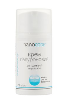 Гиалуроновый крем для лица NanoCode Nano Collagene для нормальной и сухой кожи, с коллагеном и эластином, 50 мл
