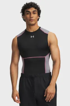 Мужская черная майка UA HG Elite Compression SL Черный XXL Under Armour 6015380-011