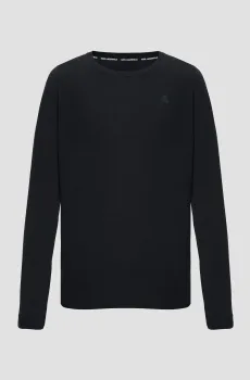 Мужской черный шерстяной джемпер Черный 3XL Karl Lagerfeld 544399.655000;990