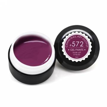 Гель-краска Canni Nail Art Output Gel Paints Soak-off UV&LED 572 темная розово-пурпурная, 5 мл Гель-краска Canni Nail Art Output Gel Paints Soak-off UV&LED 572 темная розово-пурпурная, 5 мл