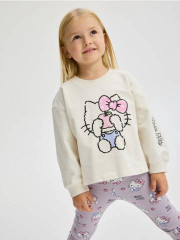 Reserved - Лонгслів Hello Kitty - нюдовий - 191DB-02X Reserved - Лонгслів Hello Kitty - нюдовий - 191DB-02X