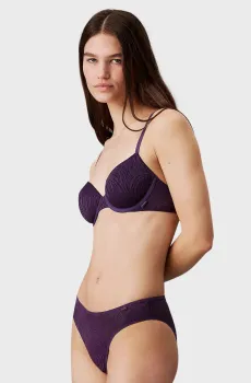 Женский фиолетовый бюстгальтер LIGHTLY LINED DEMI Фиолетовый 34E Calvin Klein 000QF6875E
