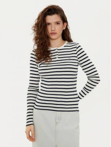 Tommy Jeans Блузка DW0DW19501 Білий Slim Fit Tommy Jeans Блузка DW0DW19501 Білий Slim Fit