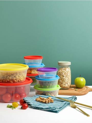 Контейнери для їжі – набір з 7 шт. - різнобарвний