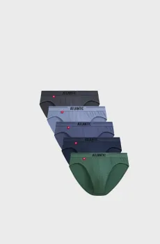 Мужские брифы (5 шт) Разноцветный M Atlantic 5SMP-004