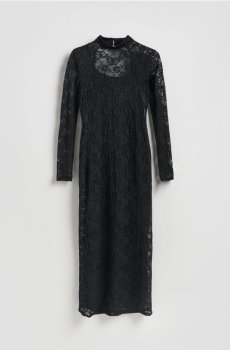 Reserved - Мереживна максі-сукня - чорний - 724HS-99X