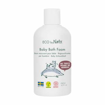 Органическая детская пена для ванны ECO by Naty Baby Bath Foam с алоэ вера, 200 мл Органическая детская пена для ванны ECO by Naty Baby Bath Foam с алоэ вера, 200 мл