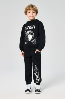 Трикотажні джогери NASA - чорний