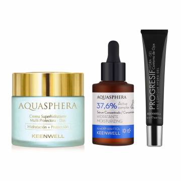 Увлажняющий набор для лица Keenwell Aquasphera (дневной крем, 80 мл + сыворотка, 30 мл + гель для кожи вокруг глаз, 20 мл) Увлажняющий набор для лица Keenwell Aquasphera (дневной крем, 80 мл + сыворотка, 30 мл + гель для кожи вокруг глаз, 20 мл)