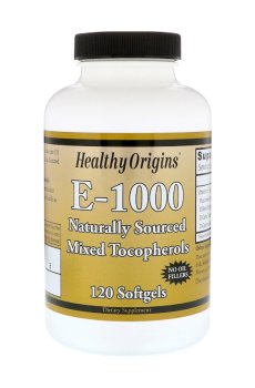 Витамин E-1000 Healthy Origins E-1000, 120 капсул