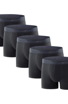 Трусы-боксеры мужские Uniconf UBB08, Black, размер 2XL, 5 шт