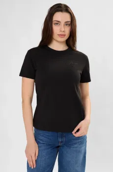 Женская черная футболка Черный L HUGO 50561233;001