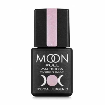 Каучуковая база для гель-лака Moon Full Aurora Rubber Base 2006 Светло-розовый с мелким шиммером, 8 мл Каучуковая база для гель-лака Moon Full Aurora Rubber Base 2006 Светло-розовый с мелким шиммером, 8 мл