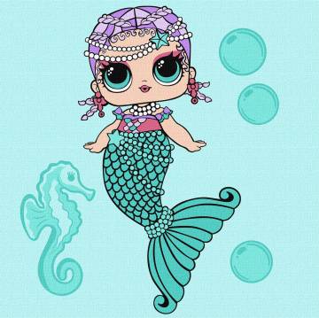 Картина за номерами Ідейка Lol Surprise Mermaids Merbaby 40х40 см (KHO6262) Картина за номерами Ідейка Lol Surprise Mermaids Merbaby 40х40 см (KHO6262)