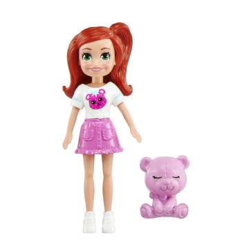 Ігровий набір Polly Pocket Стильний гардероб модниці руде волосся та рожевий ведмедик (HKV88/JCB22) Ігровий набір Polly Pocket Стильний гардероб модниці руде волосся та рожевий ведмедик (HKV88/JCB22)