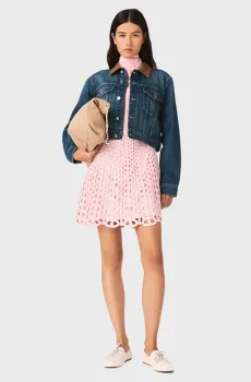 Женская синяя джинсовая куртка Синий 36 MAJE MFPBL00841_Blue