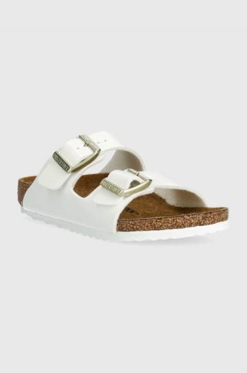 Детские шлепанцы Birkenstock Arizona Kids BF цвет белый Детские шлепанцы Birkenstock Arizona Kids BF цвет белый