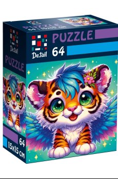 Пазлы De.tail Крылатый тигренок, 15*15 см, 64 детали, от 5 лет (DT1234-02)