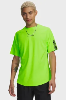 Мужская салатовая футболка UA Challenger Elite SS Салатовый S Under Armour 6009893-389