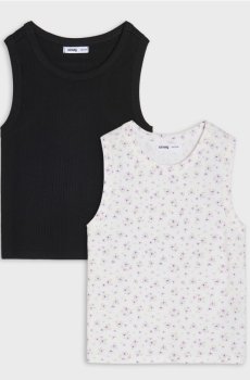 Бавовняні майки на бретелях 2 pack - різнобарвний