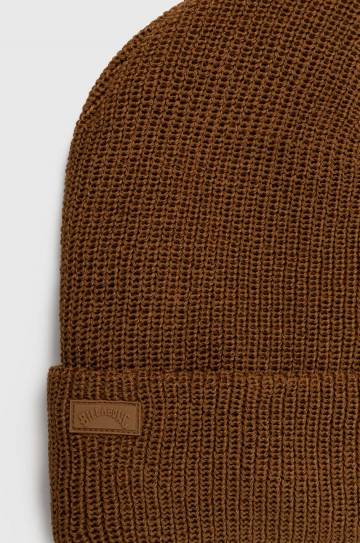 Шапка Billabong цвет коричневый из толстого трикотажа Шапка Billabong цвет коричневый из толстого трикотажа