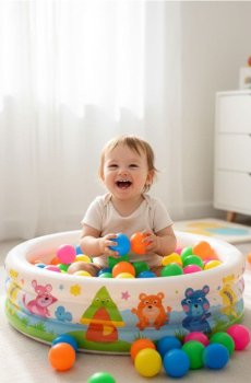 Набір кольорових кульок для басейну, 50 шт. - різнобарвний